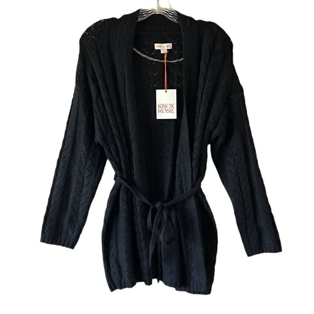 NEW Knox Rose Black Cardigan Sweater